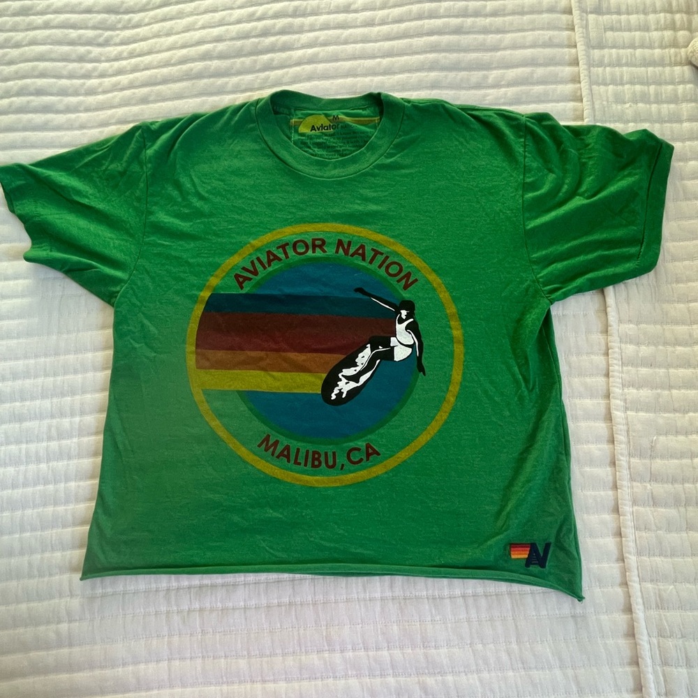 Aviator Nation Vibrant Green Tee